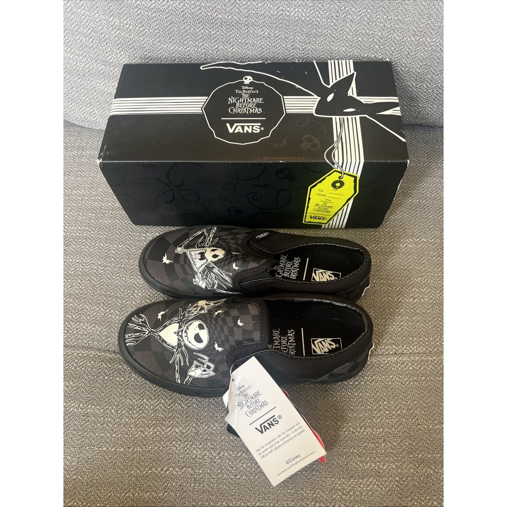 Disney x Vans Nightmare Before Christmas Classic Slip On Shoes 2 Glow In Dark